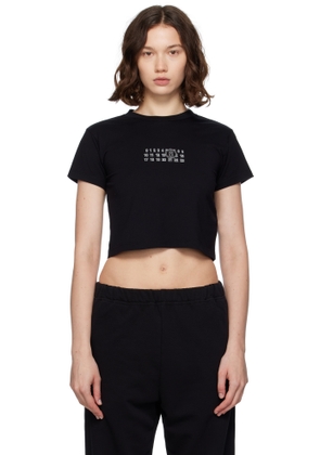 MM6 Maison Margiela Black Cropped T-shirt