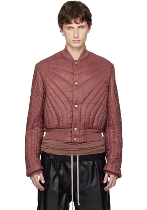 Rick Owens Pink Concordians Quilted Flight Down Jacket