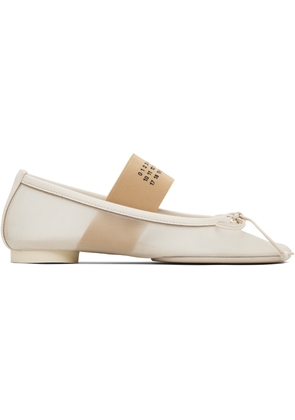 MM6 Maison Margiela Off-White Anatomic Numeric Ballerina Flats