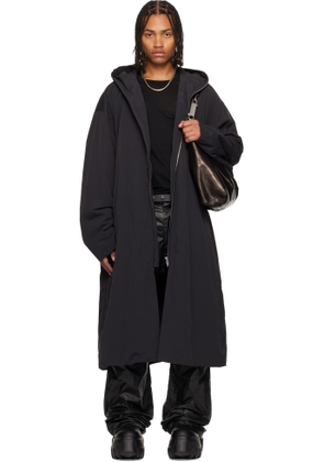 Rick Owens Black Concordians Mac Big Shoulders Coat