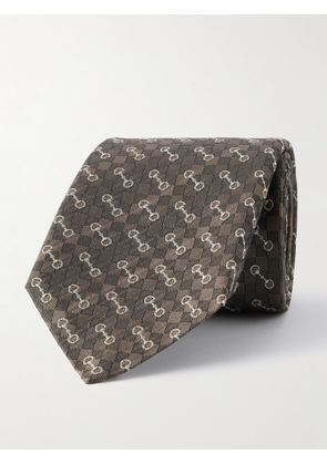 Gucci - 7cm Silk-jacquard Tie - Men - Neutrals
