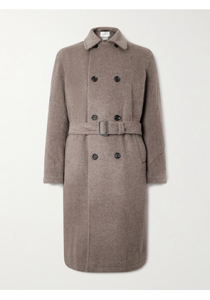 Oliver Spencer - Double-Breasted Recycled Wool-Blend Coat - Men - Brown - UK/US 36