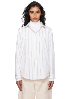 MM by Max Mara White & Navy Effige Shirt