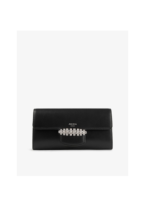 Womens Jimmy Choo Bing Leather Wallet-On-Chain
