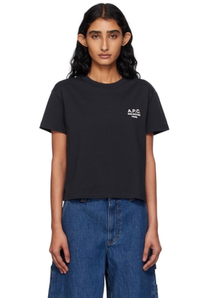 A. P.C. Navy Boxy 'Rue Madame' T-shirt