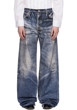 Junya Watanabe Blue Levi's Edition Inkjet W Name Berberjin Jeans