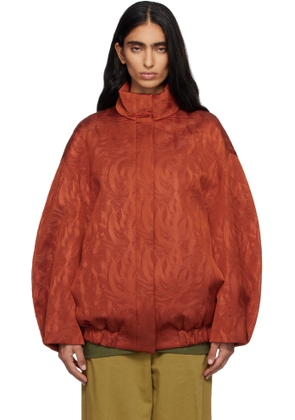 Dries Van Noten Orange Matelassé Jacket