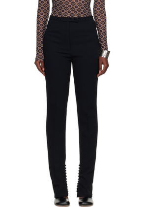 Dries Van Noten Black Crepe Trousers