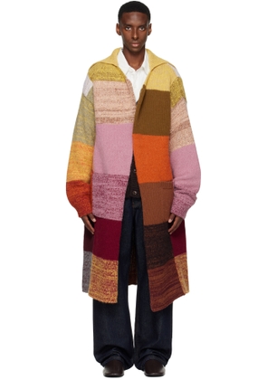 Dries Van Noten Multicolor Long Wool Coat
