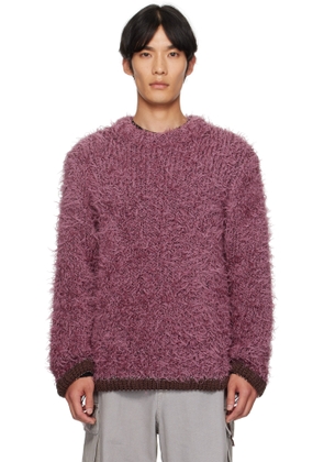 sacai Purple Furry Knit Sweater