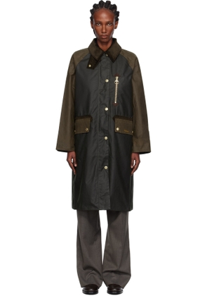 Barbour Gray & Brown Evette Wax Jacket