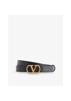 Womens Valentino Garavani Monogram Leather Belt
