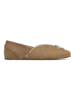 JW Anderson Tan Biker Ballerina Flats