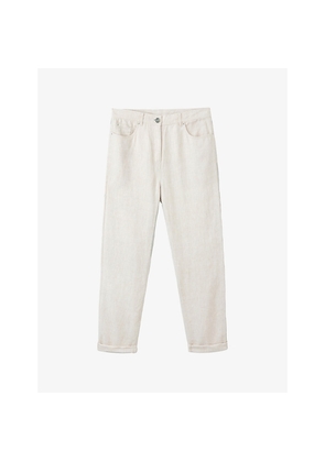 Womens The White Company Brompton Tapered-Leg Linen Trousers