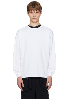 AURALEE White Luster Plaiting L/S T-shirt
