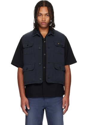 visvim Black Matto Hunting Denim Vest