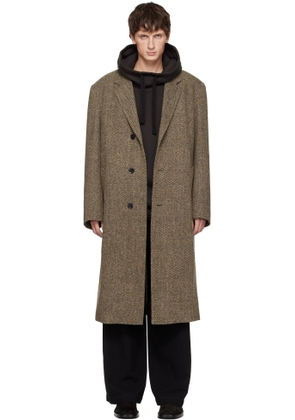 LEMAIRE Beige & Black Chesterfield Coat