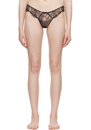 Fleur du Mal Black Sophia Lace Thong