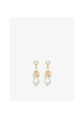 Womens Brinker + Eliza Coastal Stainless-Steel and Pearl Earrings