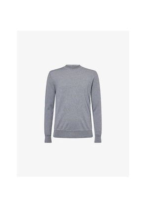 Mens Eleventy Crewneck Long-Sleeves Wool Jumper