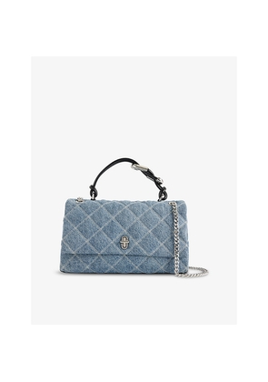 Womens Marc Jacobs The Quilted Dual Convertible Denim Shoulder Bag