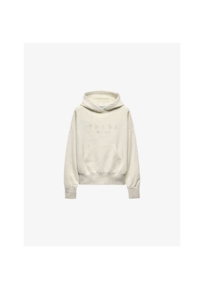 Womens Prada Brand-Print Relaxed-Fit Cotton-Jersey Hoody