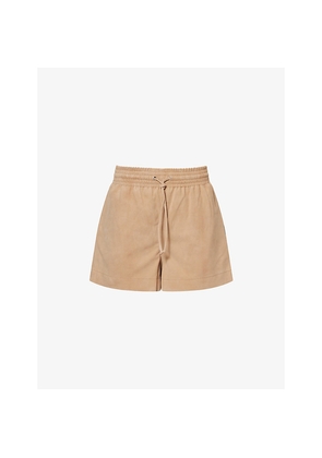 Womens Represent Oblivion Drawstring Suede Shorts
