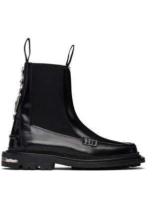 Toga Pulla Black Polido Chelsea Boots