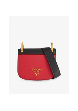 Mens Reselfridges Pre-Loved Prada Pattina Saffiano-Leather Cross-Body Bag