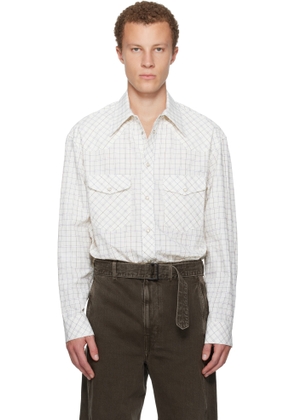 LEMAIRE Off-White Western Check Shirt