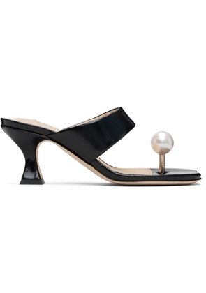 Sandy Liang Black Pearl Sandalette Heeled Sandals