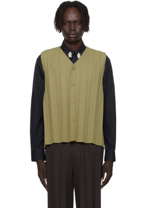 HOMME PLISSÉ ISSEY MIYAKE Khaki Edge Ensemble Vest