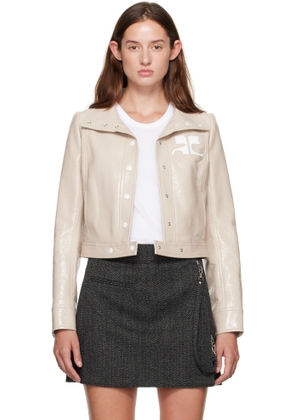Courrèges Beige Reedition Vinyl Jacket
