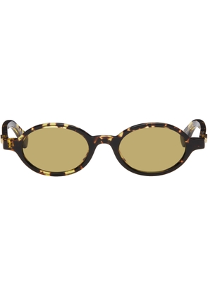 Bottega Veneta Brown Classic Oval Sunglasses