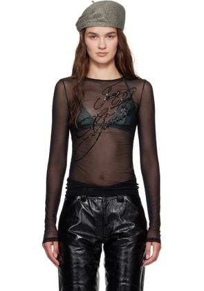 Jean Paul Gaultier Black 'The Sequin' Top