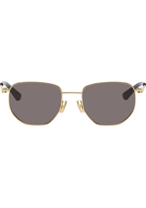 Bottega Veneta Gold Split Metal Sunglasses
