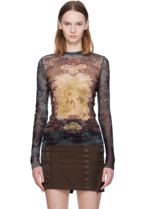 Jean Paul Gaultier Black & Yellow 'The Médaillon' Top