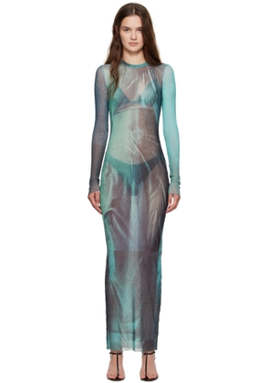 Jean Paul Gaultier Blue 'The Long Water' Maxi Dress