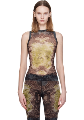 Jean Paul Gaultier Black & Yellow 'The Médaillon' Tank Top