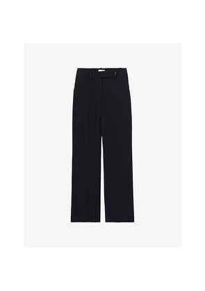 Womens Claudie Pierlot Tailored Straight-Leg Mid-Rise Woven Trousers