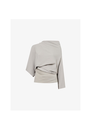 Womens Rick Owens Cylinder Cowl-Neck Woven Top