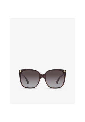 Womens Gucci Gg0022S Cat Eye-Frame Acetate Sunglasses