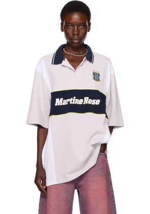 Martine Rose SSENSE Exclusive Gray Oversized Paneled Polo
