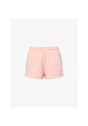 Womens Sporty & Rich Relaxed-Fit Lounge Cotton-Blend Shorts