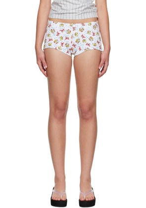 Ashley Williams White Serena Shorts