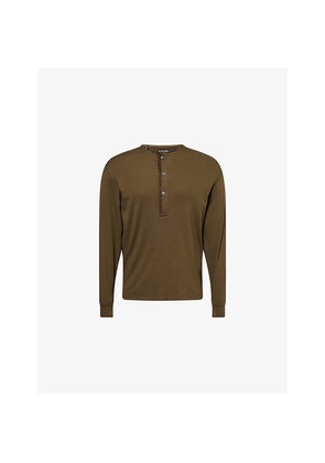 Mens Tom Ford Ribbed Long-Sleeve Stretch-Cotton Top
