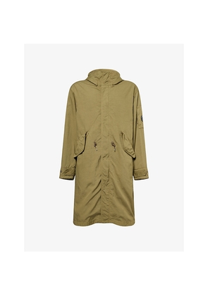 Mens Cp Company Hooded Relaxed-Fit Twill Parka Coat