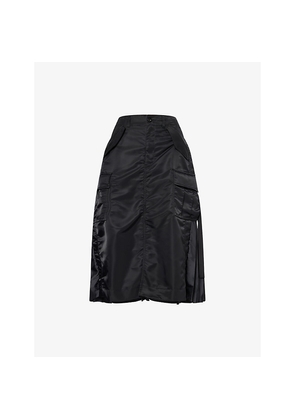 Womens Sacai Pleated Regular-Fit Woven Skirt