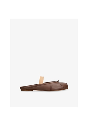 Womens Maison Margiela Tabi Band Leather Mules