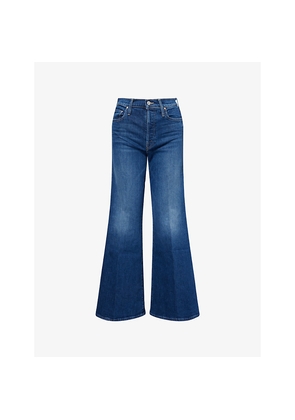 Womens Mother The Tomcat Roller Skimp Wide-Leg Denim Jeans